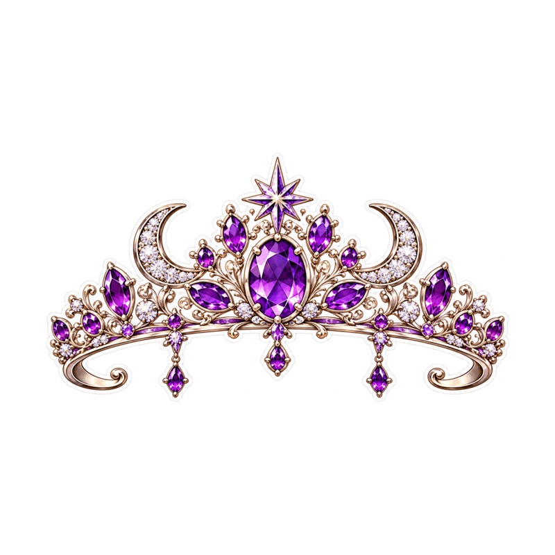 2月の誕生石 アメジスト|デジタルステッカー11枚|February Amethyst