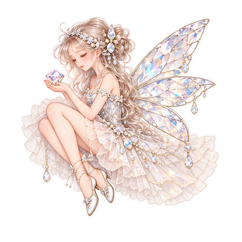 4月の誕生石 ダイヤモンド|デジタルステッカー11枚|April Diamond