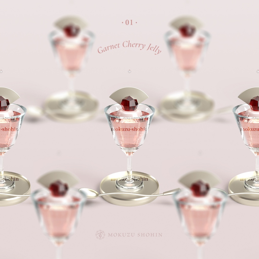 【スマホ壁紙】幕開けを灯す深紅の導き:ガーネット×チェリーゼリー(二枚組)