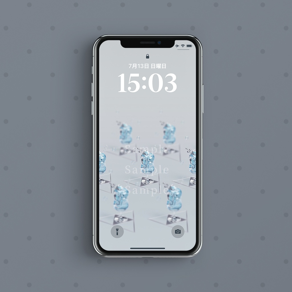 【スマホ壁紙】綻ぶ蕾と解氷の囁き:アクアマリン×ソーダ