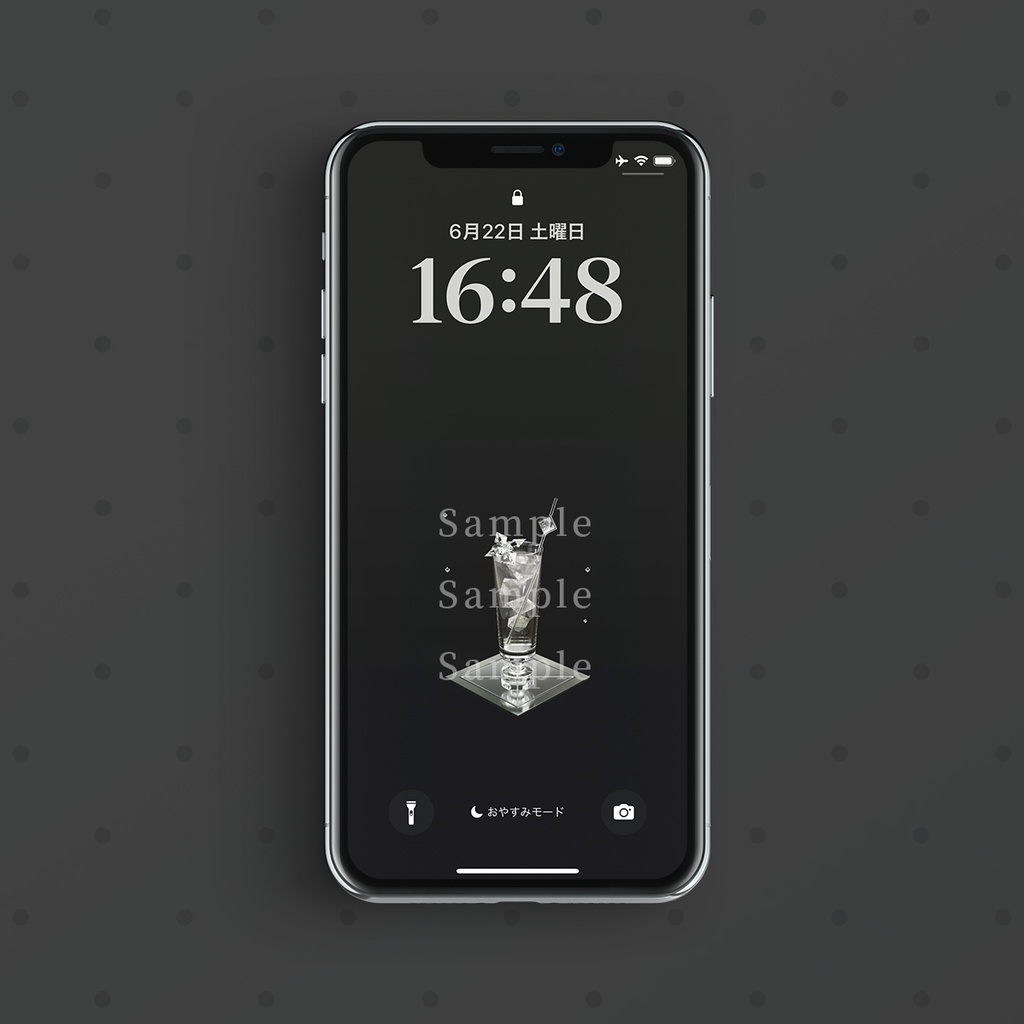 【スマホ壁紙】閃耀を貫く波の煌めき:ダイヤモンド×ハーブウォーター(二枚組)