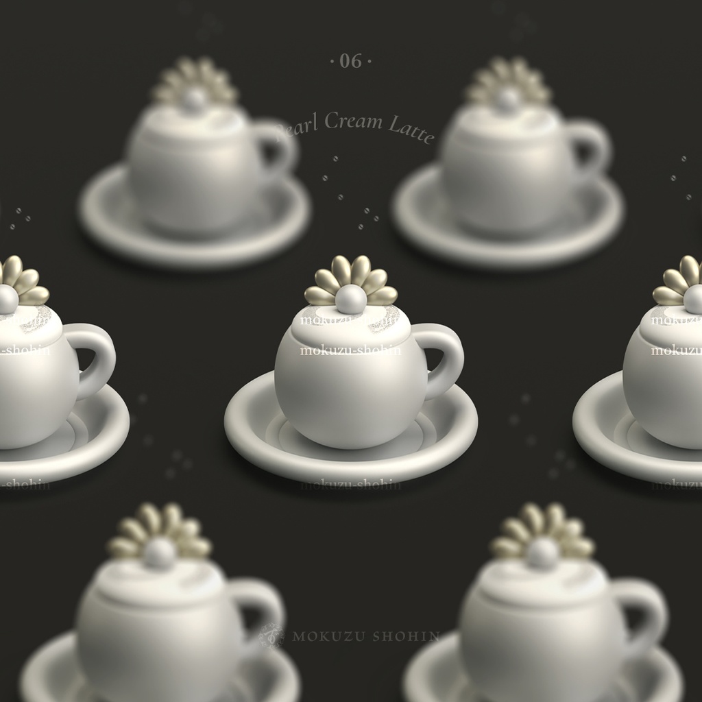 【スマホ壁紙】泡沫に満ちる雫の渉り:パール×クリームラテ(二枚組)