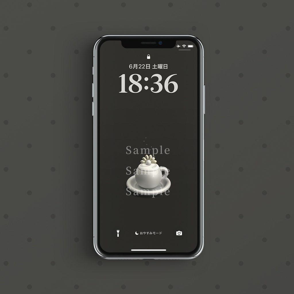 【スマホ壁紙】泡沫に満ちる雫の渉り:パール×クリームラテ(二枚組)