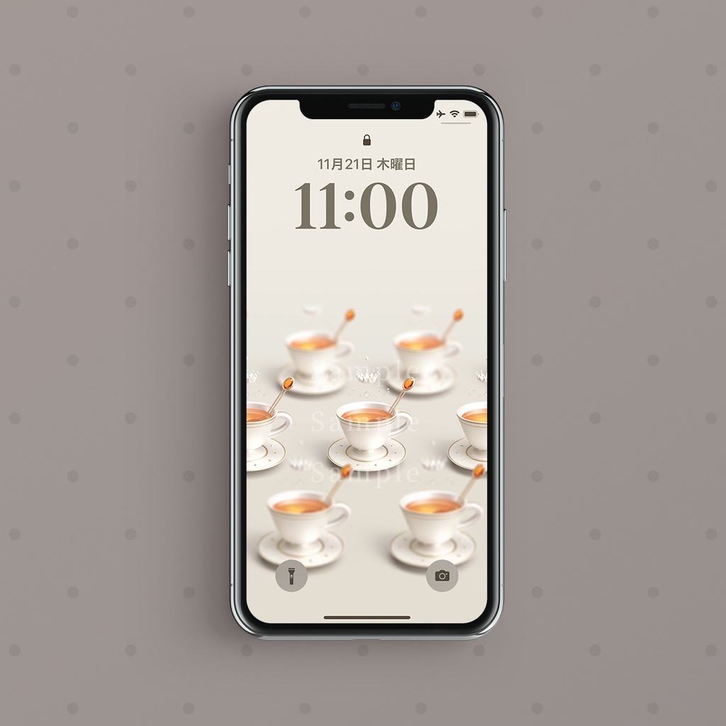 【スマホ壁紙】誠心が奏でる黄金の調べ:トパーズ×ストレートティー(二枚組)