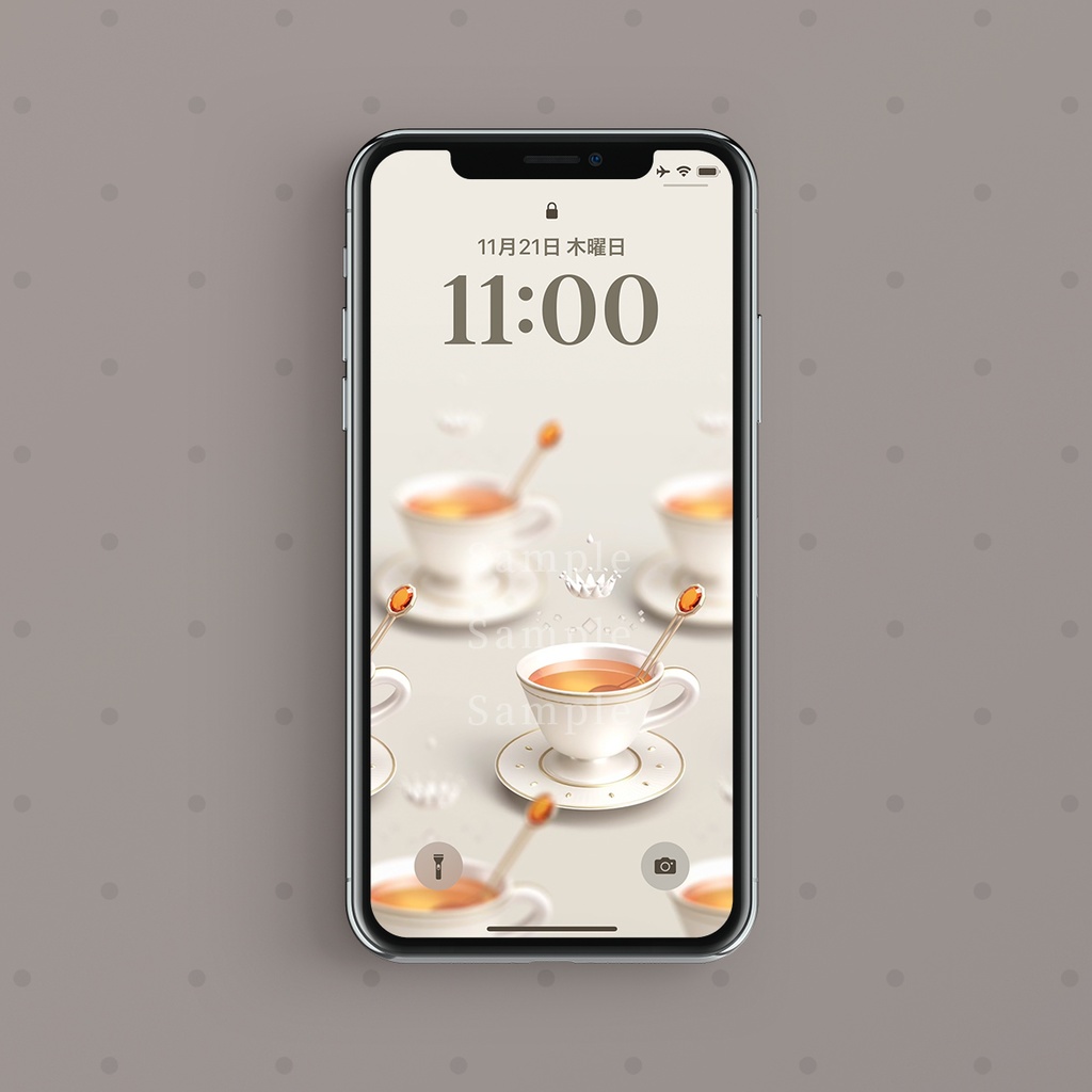 【スマホ壁紙】誠心が奏でる黄金の調べ:トパーズ×ストレートティー(二枚組)