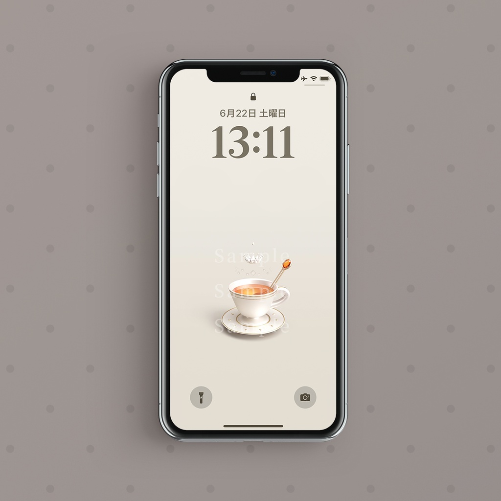 【スマホ壁紙】誠心が奏でる黄金の調べ:トパーズ×ストレートティー(二枚組)