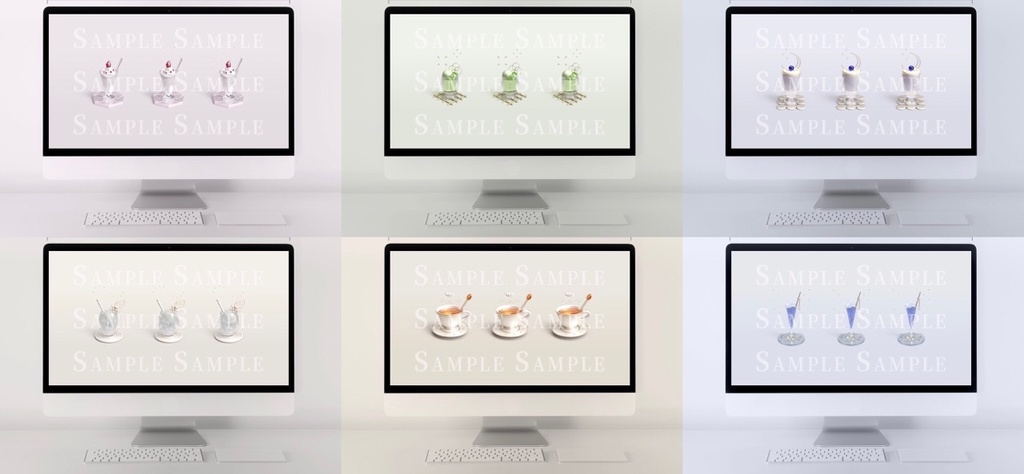 【4K対応デスクトップ壁紙】「『煌杯十二誕生石』シリーズ」 画像12種セット - シンプル版