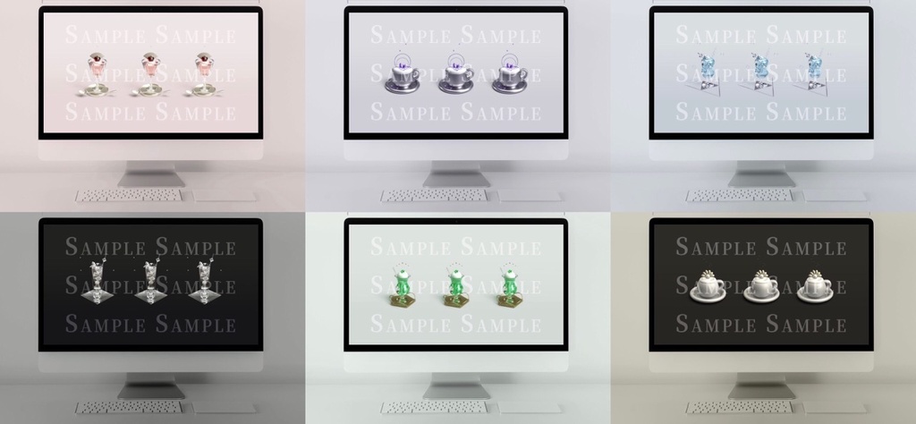 【4K対応デスクトップ壁紙】「『煌杯十二誕生石』シリーズ」 画像12種セット - シンプル版