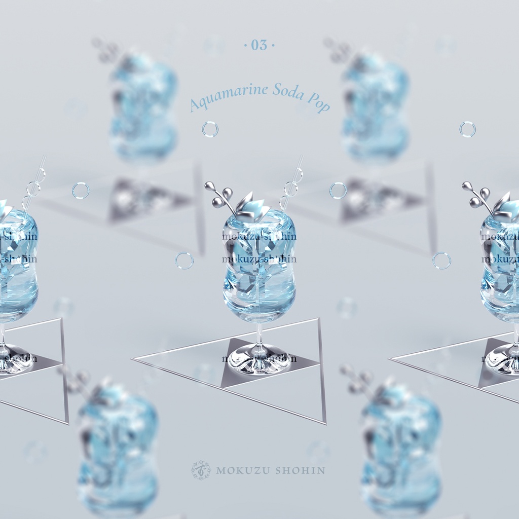 【4K対応デスクトップ壁紙】綻ぶ蕾と解氷の囁き:アクアマリン×ソーダ(二枚組)