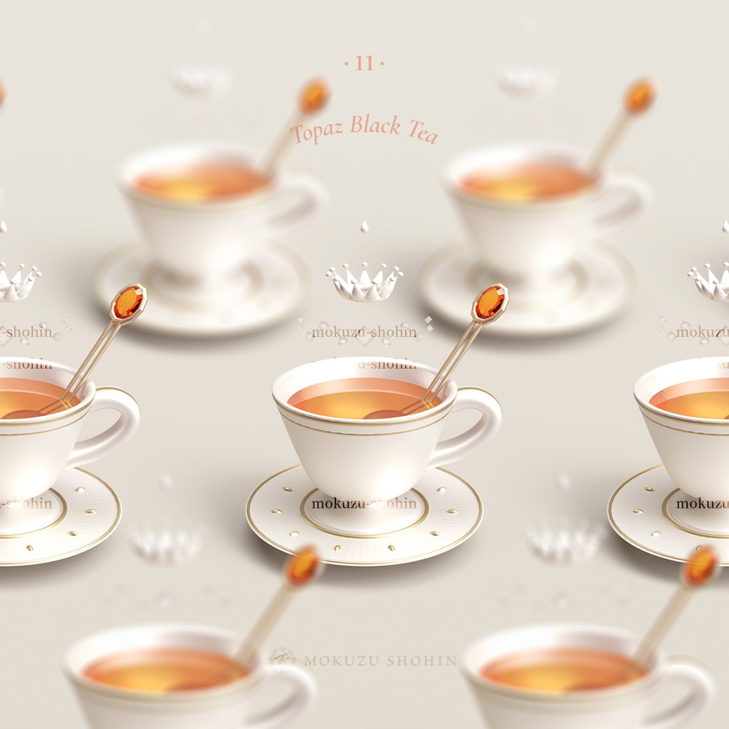 【4K対応デスクトップ壁紙】誠心が奏でる黄金の調べ:トパーズ×ストレートティー(二枚組)