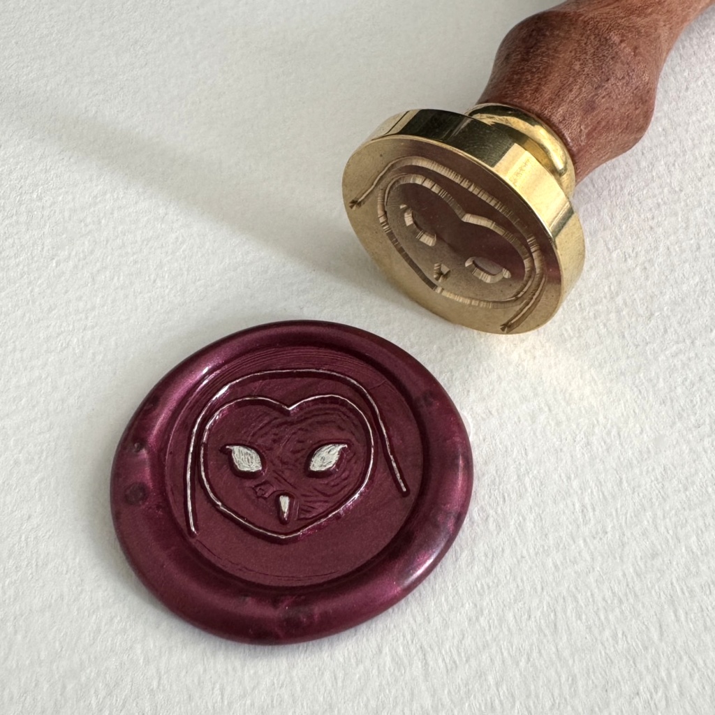 メンフクロウ　シーリングスタンプヘッド＋ハンドルセット