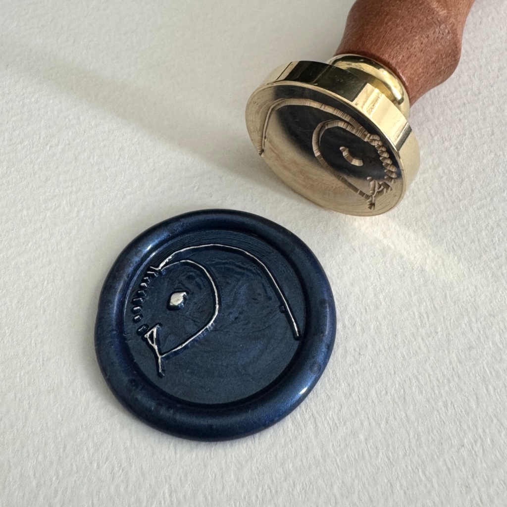 メンフクロウ(横顔ver)　シーリングスタンプヘッド＋ハンドルセット