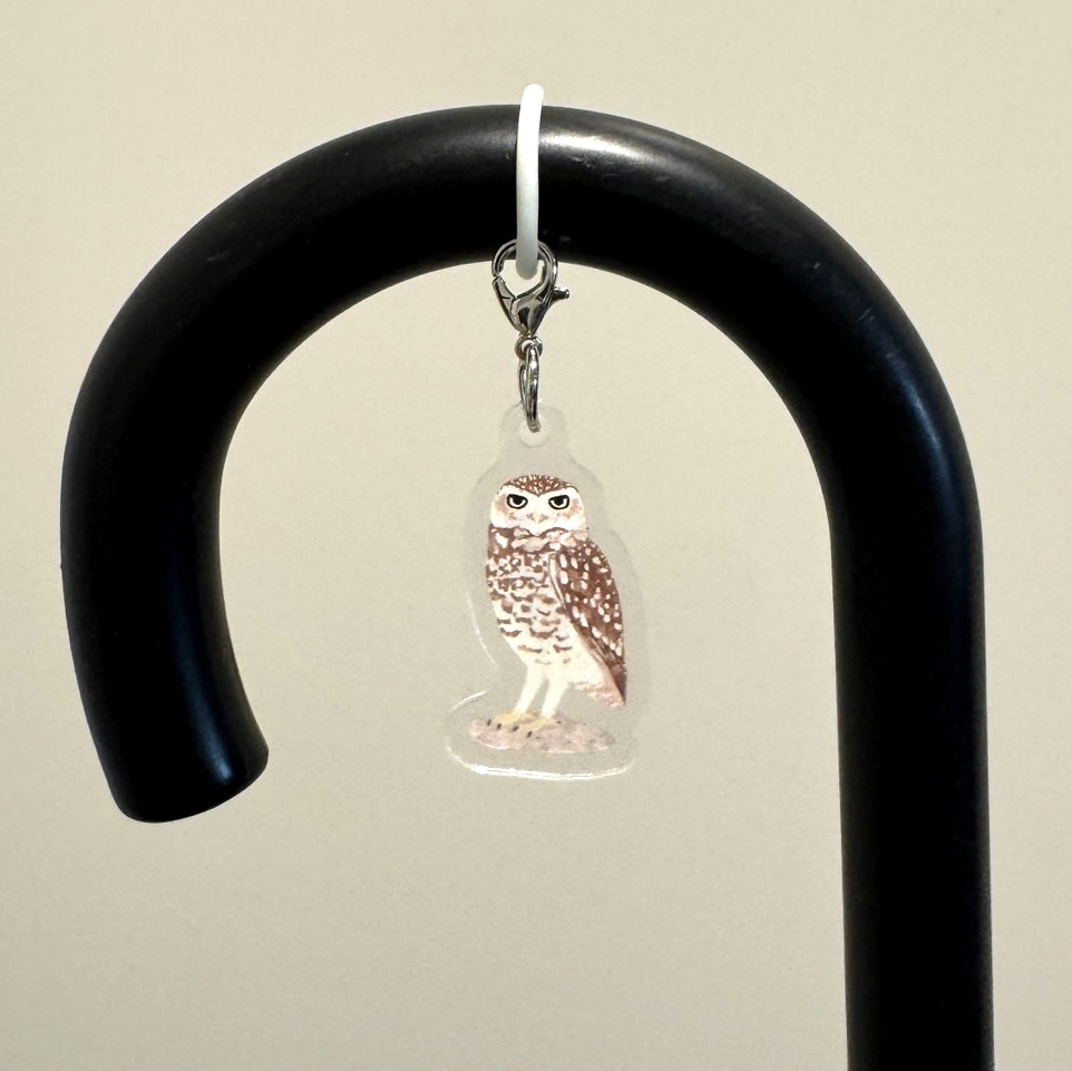 【シリーズ累計販売数100個突破🦉✨】アナホリフクロウのアンブレラマーカー　Burrowing owl umbrella marker(mini acrylic charm)