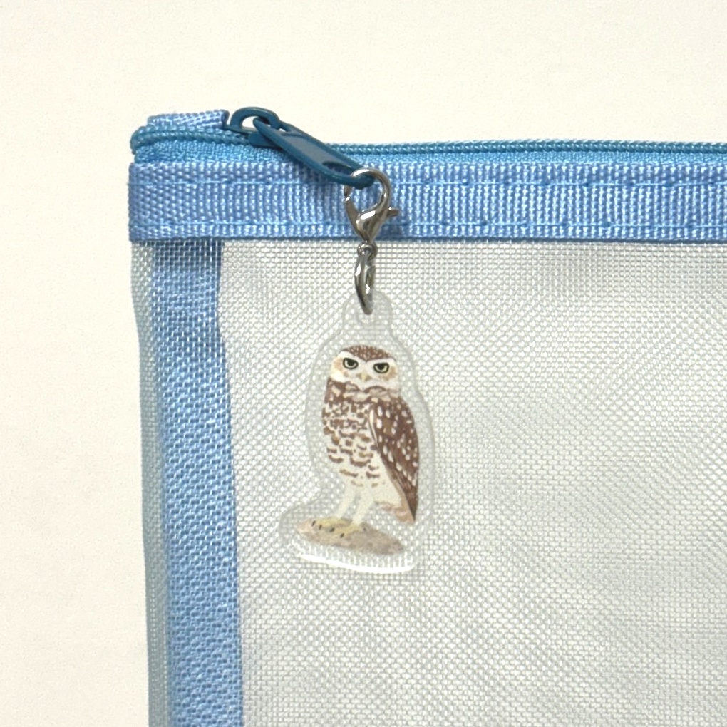 【シリーズ累計販売数100個突破🦉✨】アナホリフクロウのアンブレラマーカー Burrowing owl umbrella marker(mini acrylic charm)