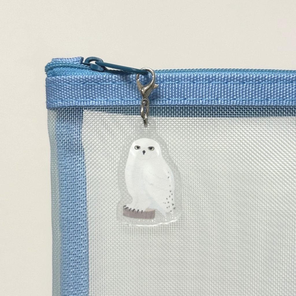 【シリーズ累計販売数100個突破🦉✨】シロフクロウのアンブレラマーカー Snowy owl umbrella marker(mini acrylic charm)