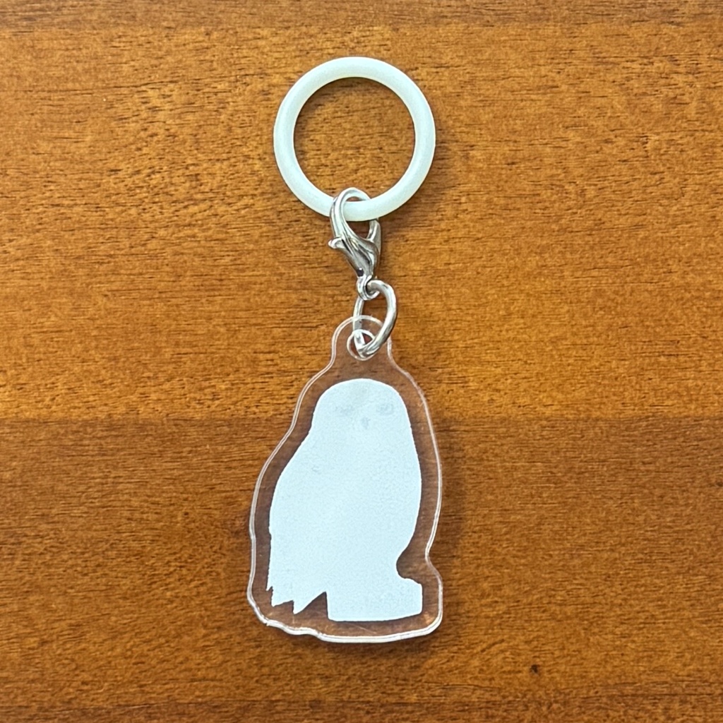 【シリーズ累計販売数100個突破🦉✨】シロフクロウのアンブレラマーカー Snowy owl umbrella marker(mini acrylic charm)