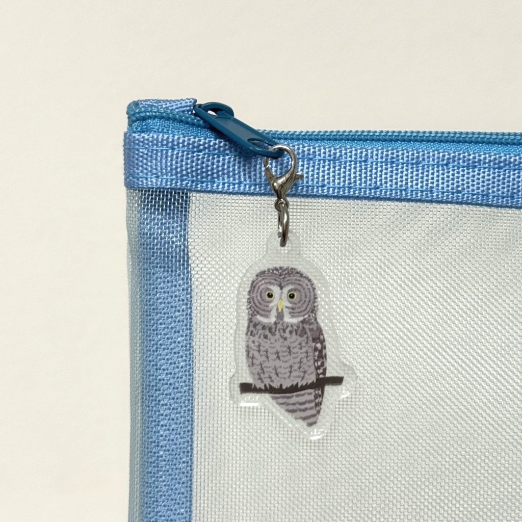【シリーズ累計販売数100個突破🦉✨】カラフトフクロウのアンブレラマーカー Great grey owl Umbrella marker(mini acrylic charm)