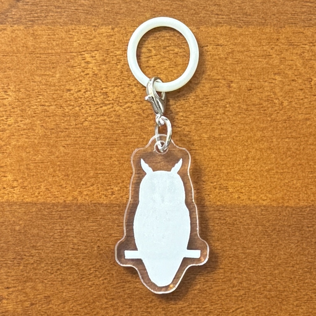 【シリーズ累計販売数100個突破🦉✨】トラフズクのアンブレラマーカー Long-eared owl Umbrella marker(mini acrylic charm)