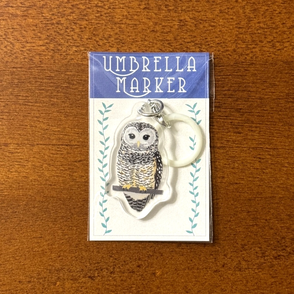 【シリーズ累計販売数100個突破🦉✨】チャコモリフクロウのアンブレラマーカー Chaco owl Umbrella marker(mini acrylic charm)