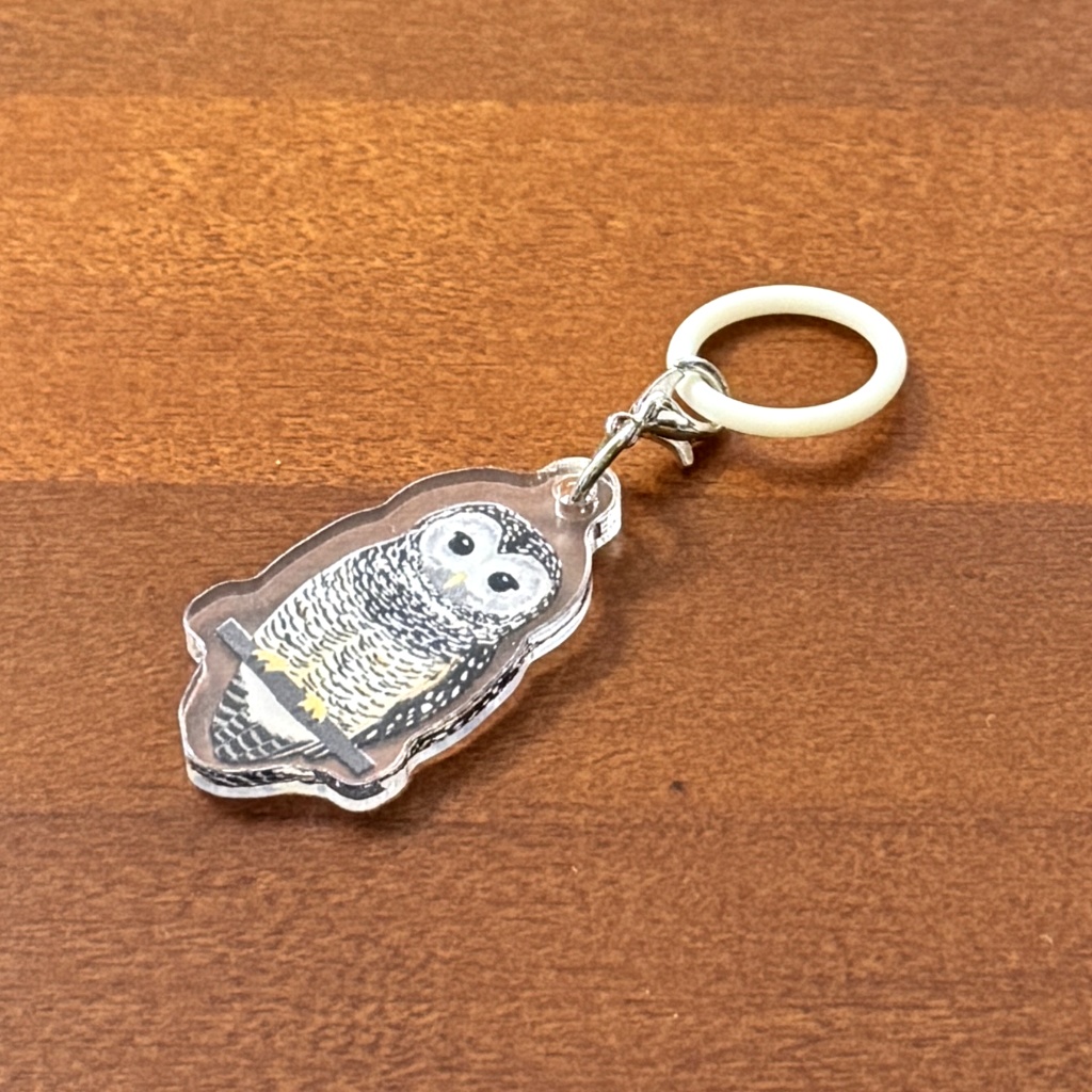 【シリーズ累計販売数100個突破🦉✨】チャコモリフクロウのアンブレラマーカー Chaco owl Umbrella marker(mini acrylic charm)