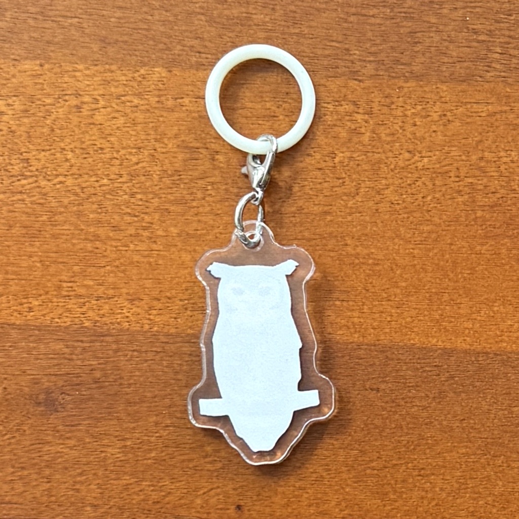 【シリーズ累計販売数100個突破🦉✨】ミルキーワシミミズクのアンブレラマーカー Milky eagle owl Umbrella marker(mini acrylic charm)