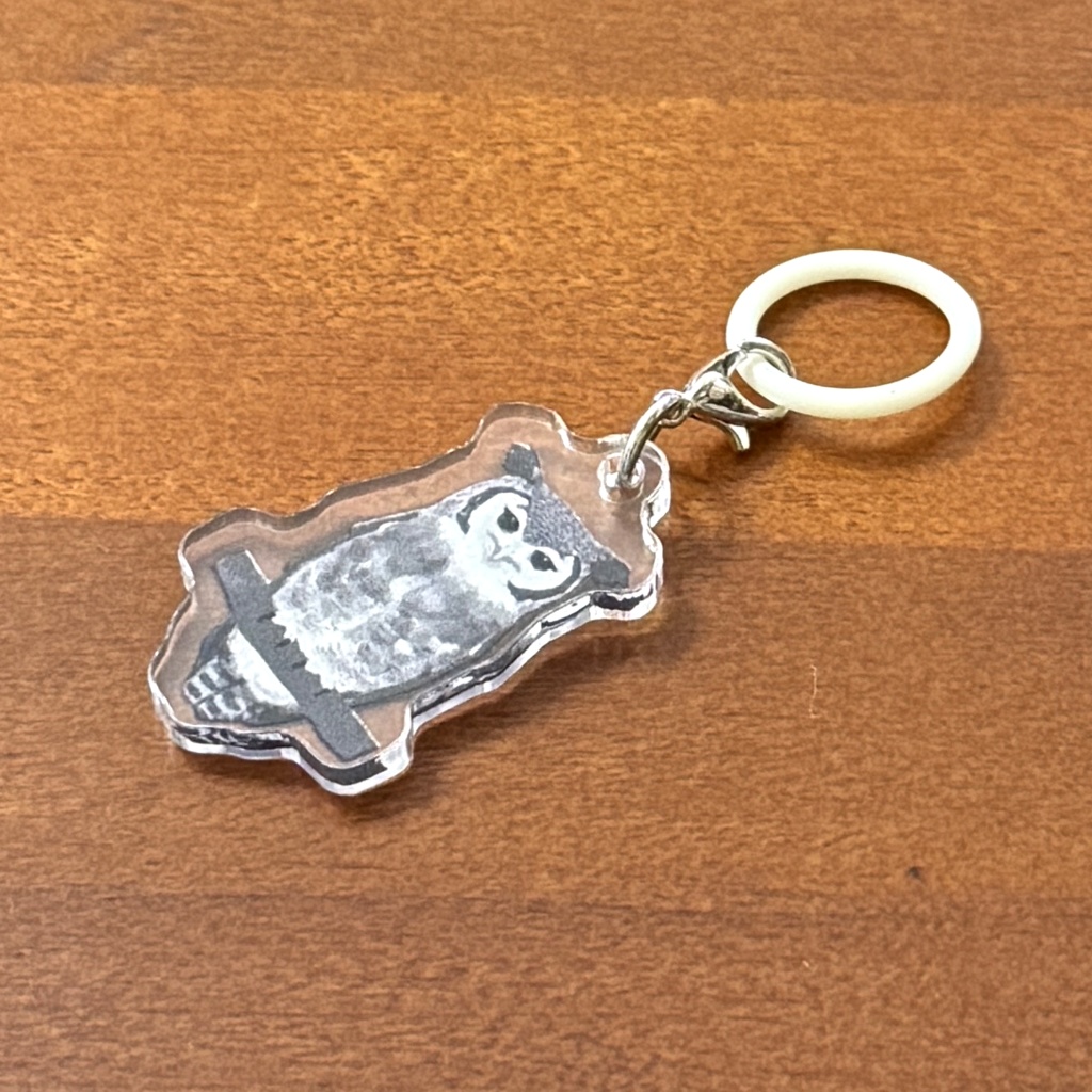 【シリーズ累計販売数100個突破🦉✨】ミルキーワシミミズクのアンブレラマーカー Milky eagle owl Umbrella marker(mini acrylic charm)