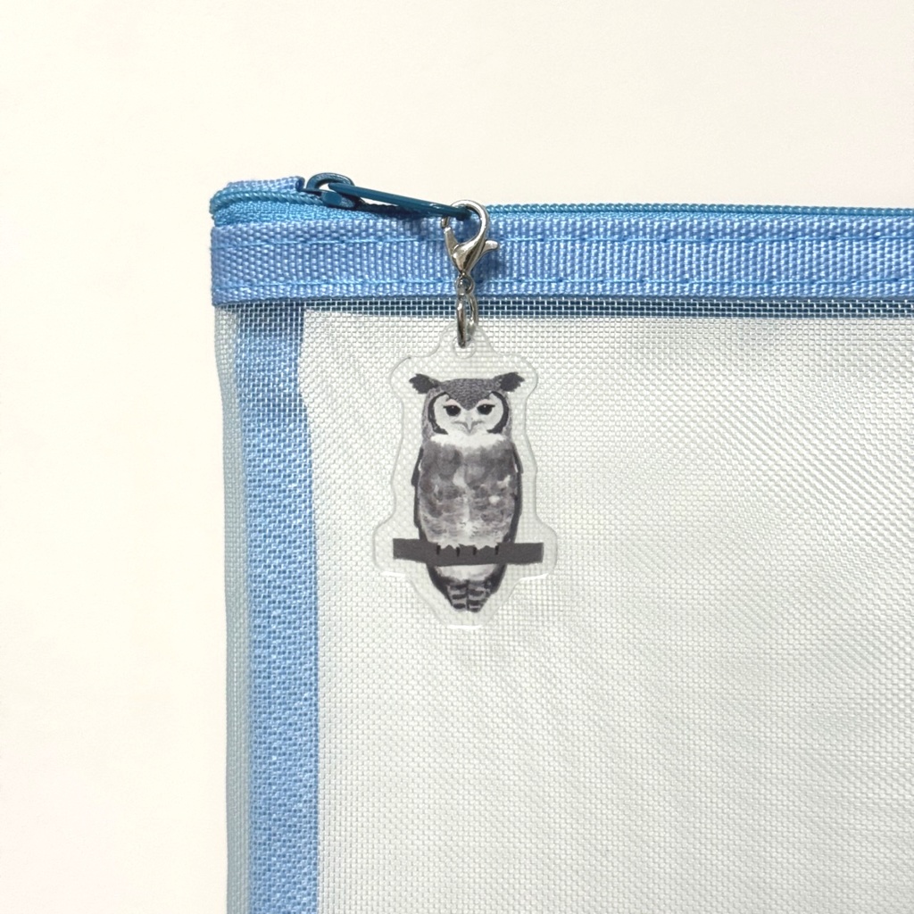 【シリーズ累計販売数100個突破🦉✨】ミルキーワシミミズクのアンブレラマーカー Milky eagle owl Umbrella marker(mini acrylic charm)