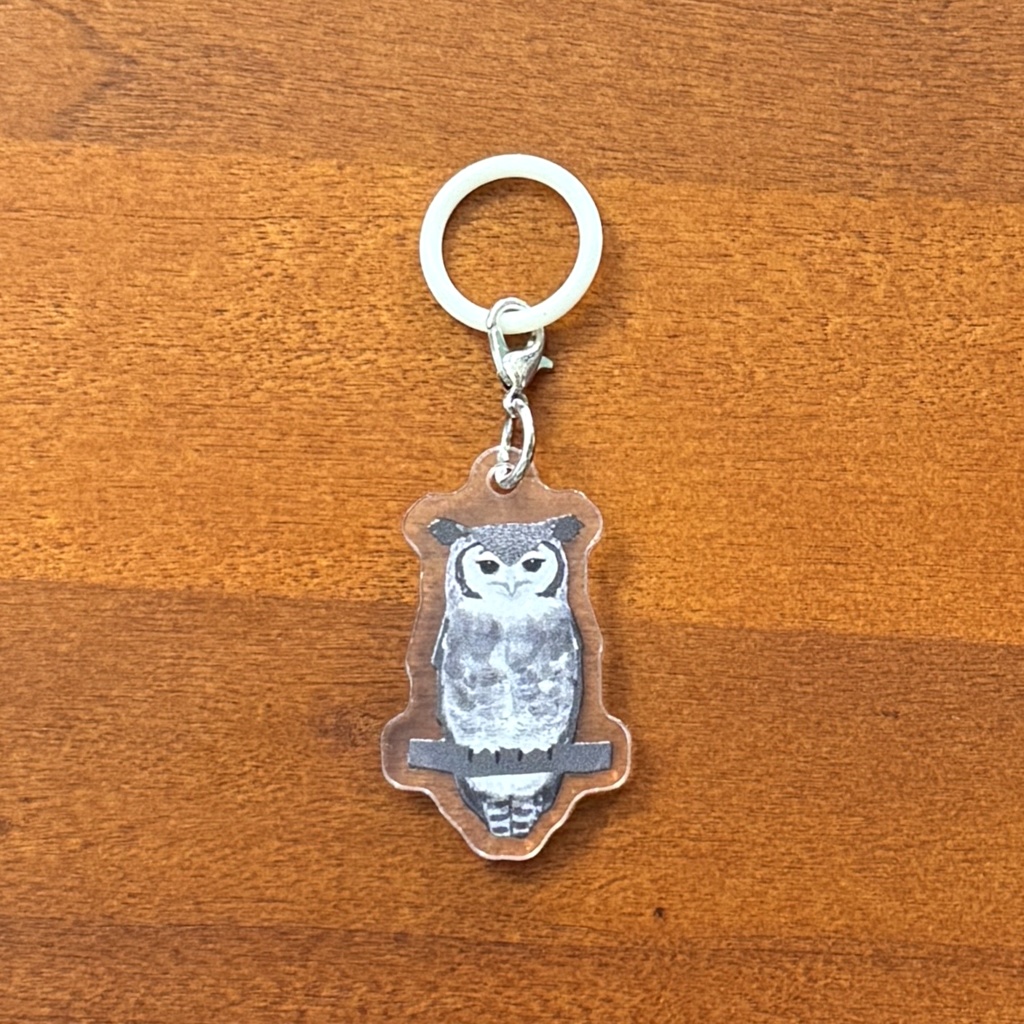 【シリーズ累計販売数100個突破🦉✨】ミルキーワシミミズクのアンブレラマーカー Milky eagle owl Umbrella marker(mini acrylic charm)