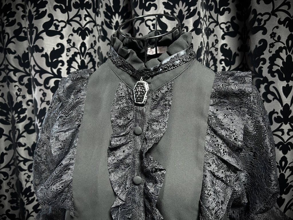 薔薇レースとリボンの棺桶チョーカー<全3色>