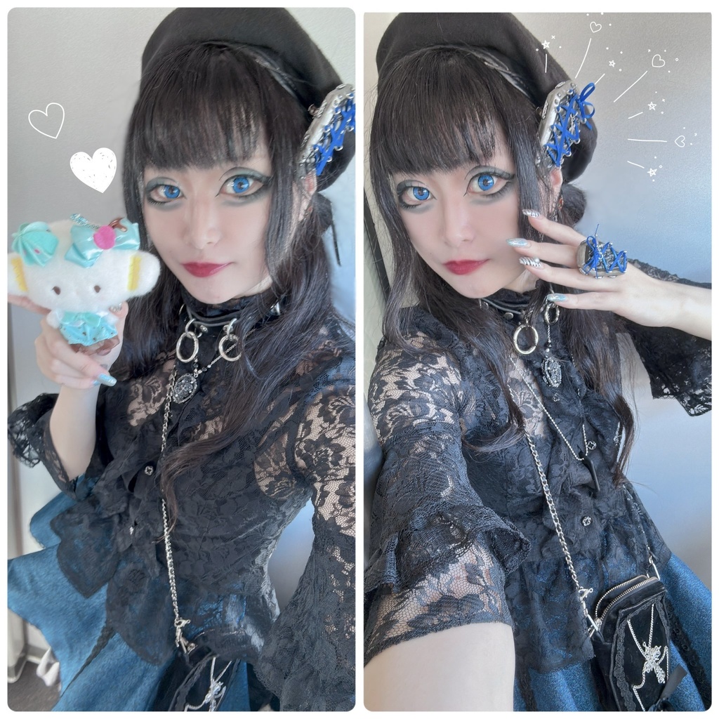 編み上げリボンの棺桶リング<タナトスブラック>