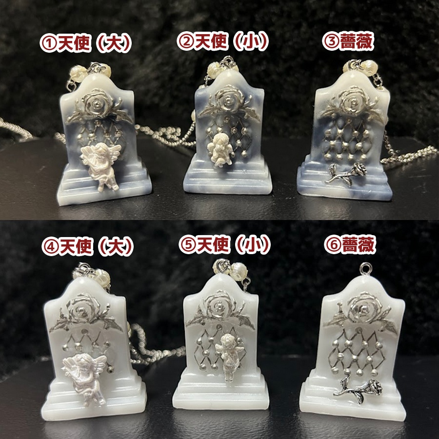 <Angelic Garden>天使と薔薇の墓石ネックレス