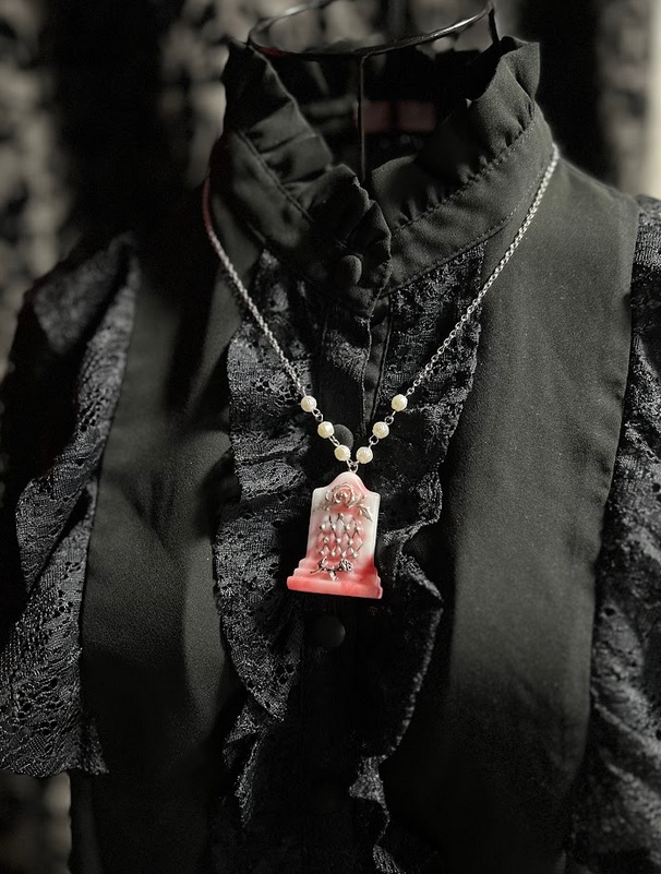 <Angelic Garden>天使と薔薇の墓石ネックレス