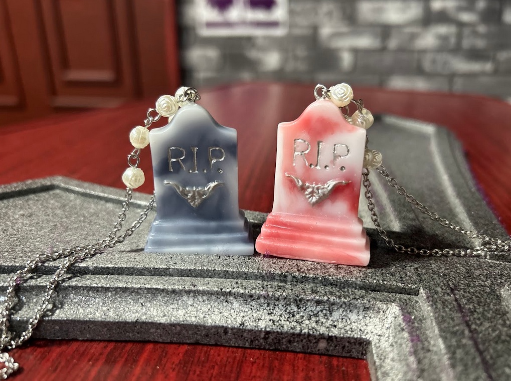 <Angelic Garden>天使と薔薇の墓石ネックレス