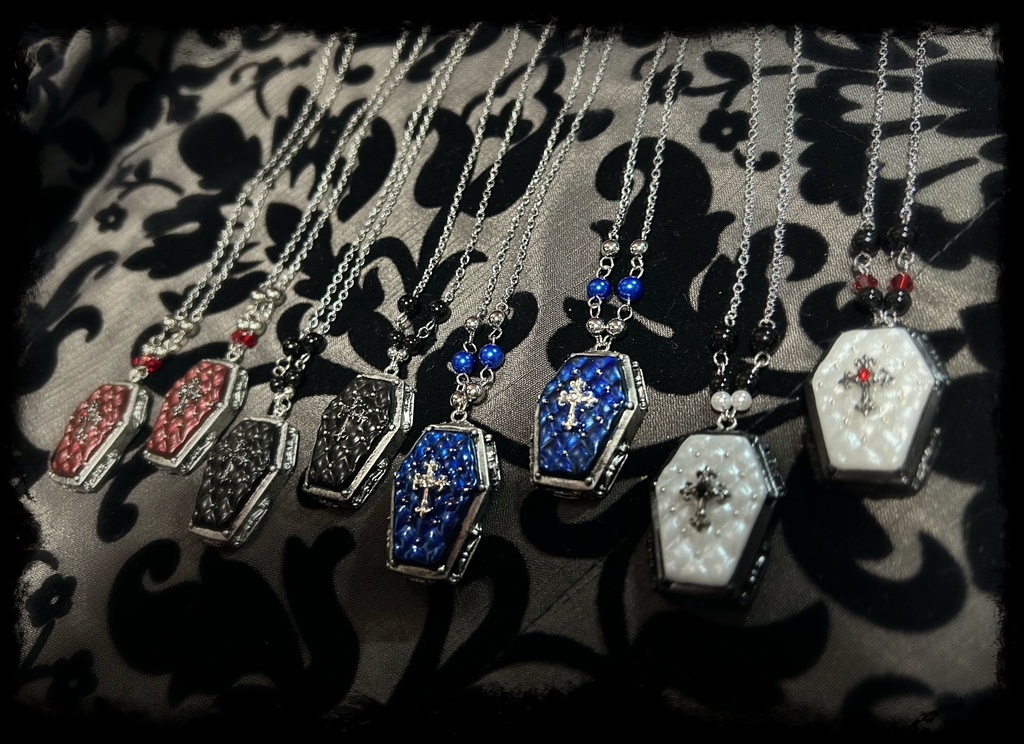 キルティング棺ネックレス(全5色)