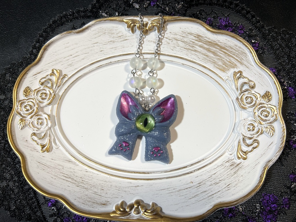 Spooky Cat Ribbon 使い魔のネックレス