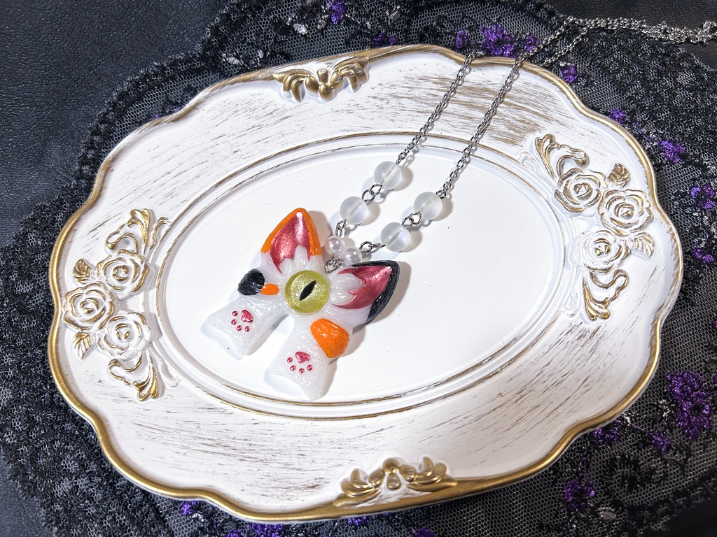 Spooky Cat Ribbon 使い魔のネックレス