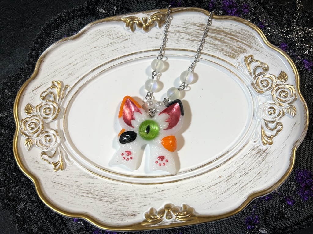 Spooky Cat Ribbon 使い魔のネックレス