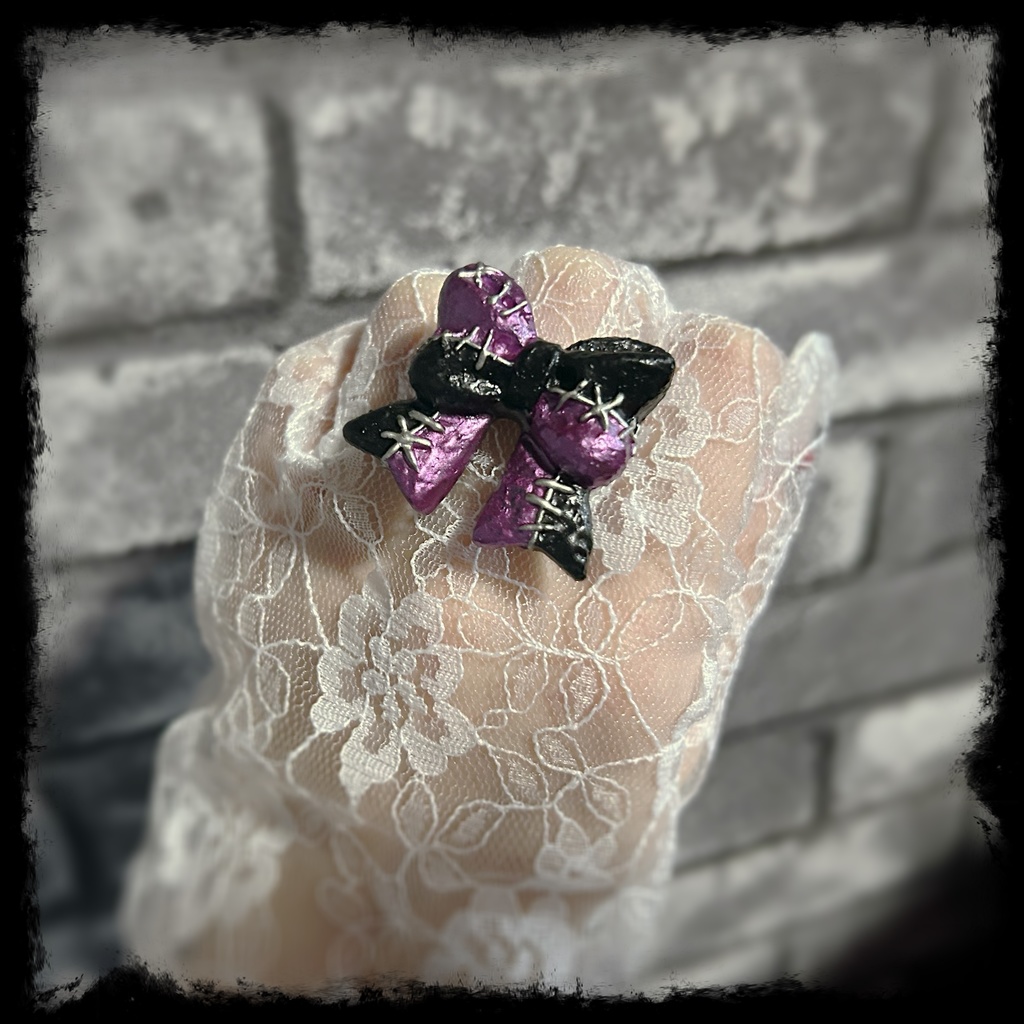 Spooky Doll Ribbon つぎはぎリボンのリング