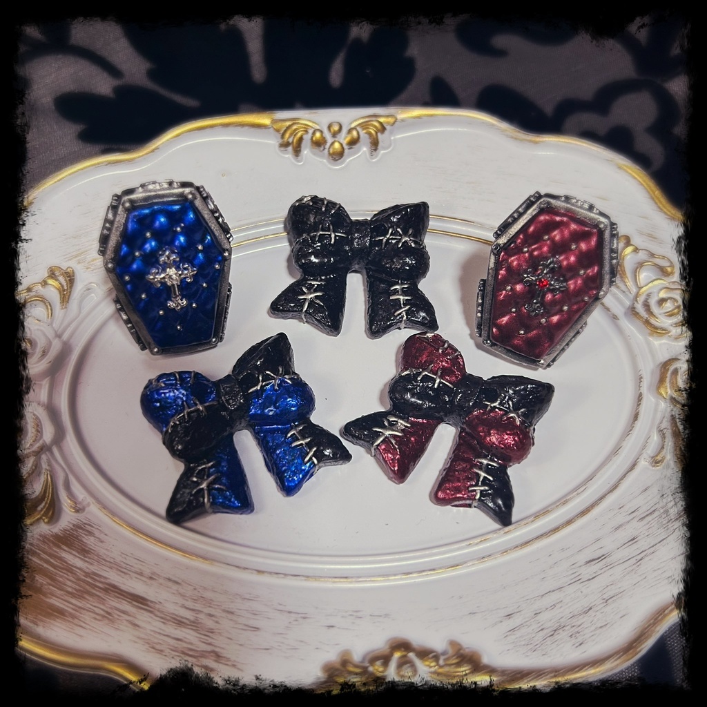 Spooky Doll Ribbon つぎはぎリボンのリング