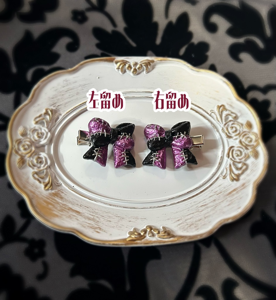 <Angelic Garden>天使と薔薇の十字架ヘアクリップ