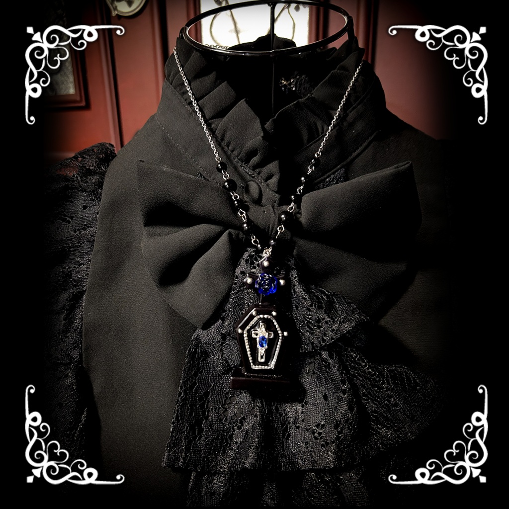<Rosarium Stone>-薔薇園に佇む墓標-ネックレス