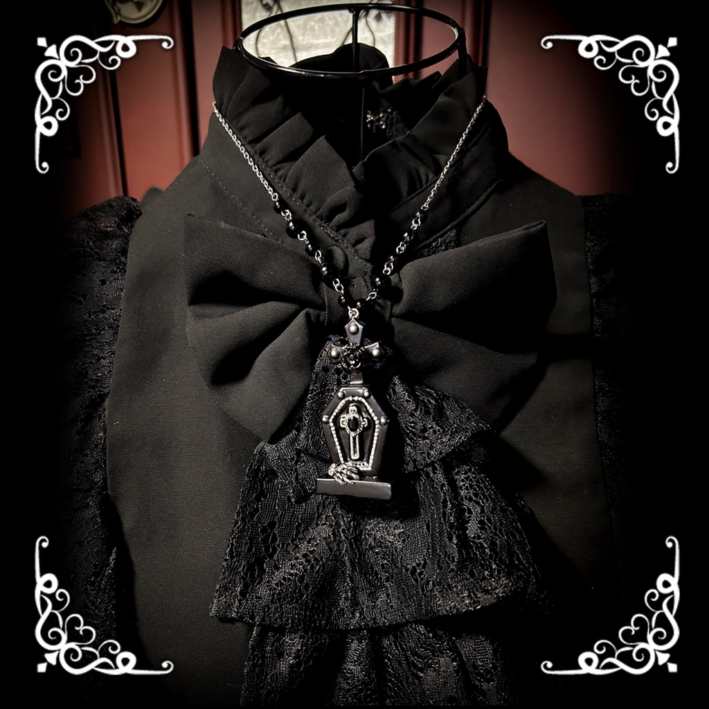 <Rosarium Stone>-薔薇園に佇む墓標-ネックレス
