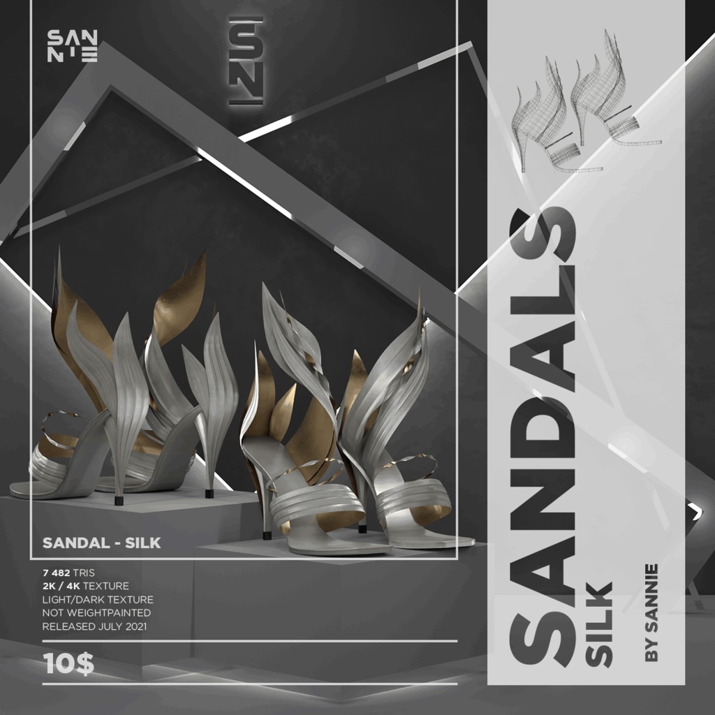 Silk band sandal │ Commercial use