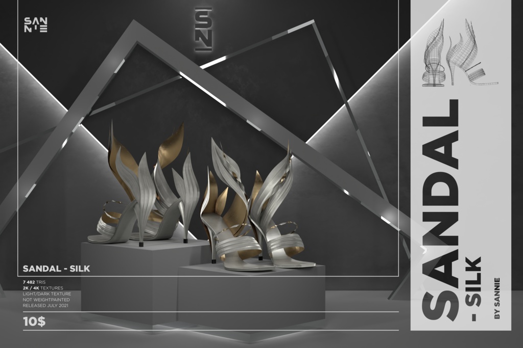 Silk band sandal │ Commercial use