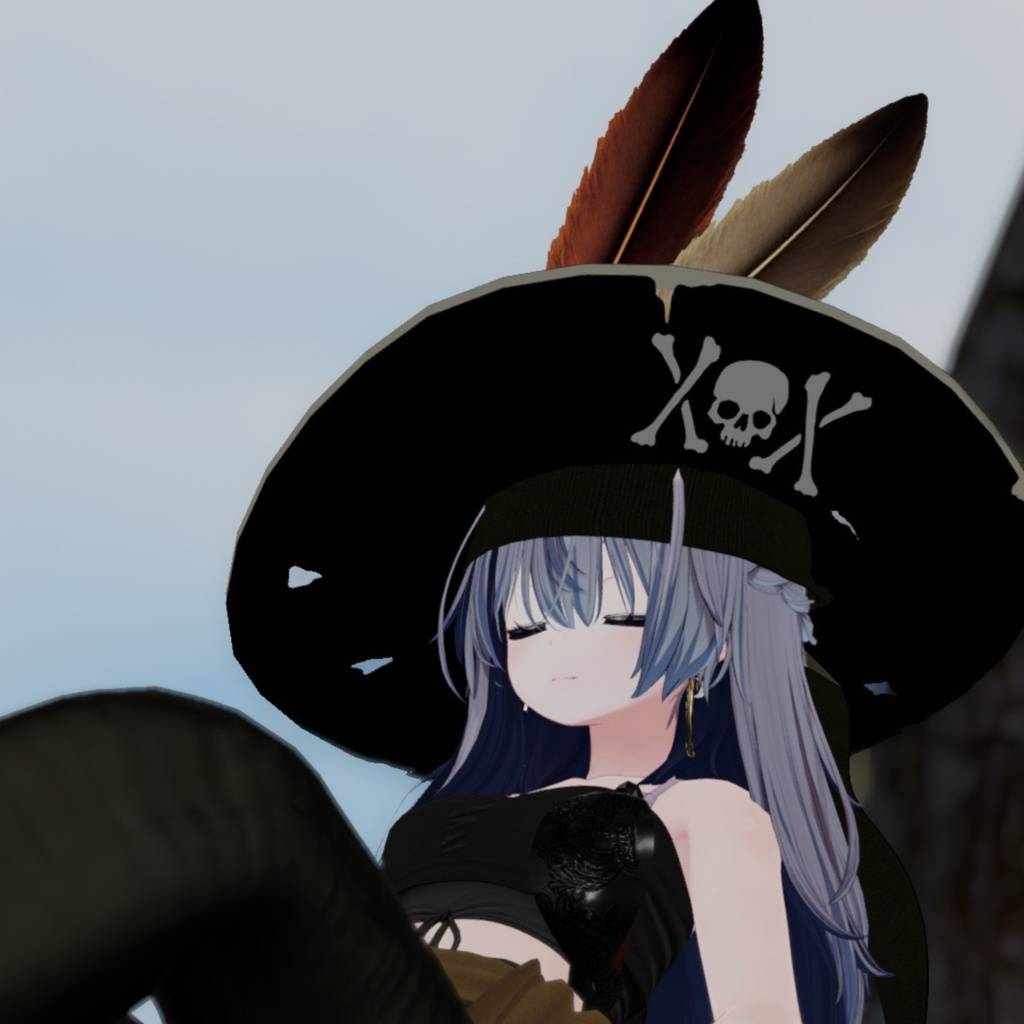 幅広な海賊の帽子 3Dモデル【VRChat対応】|なめろうのおみせ【無料】
