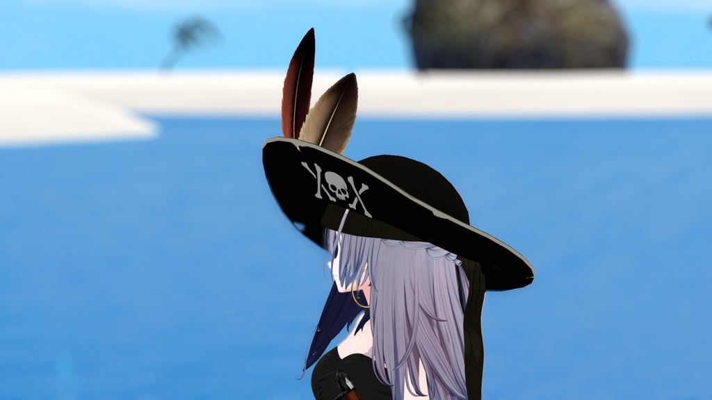 幅広な海賊の帽子 3Dモデル【VRChat対応】|なめろうのおみせ【無料】