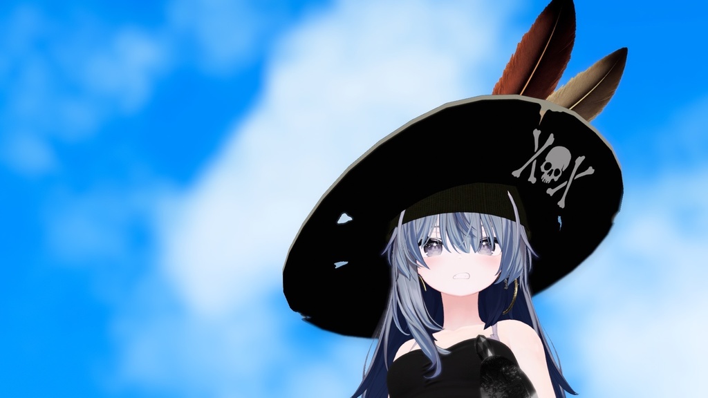 幅広な海賊の帽子 3Dモデル【VRChat対応】|なめろうのおみせ【無料】