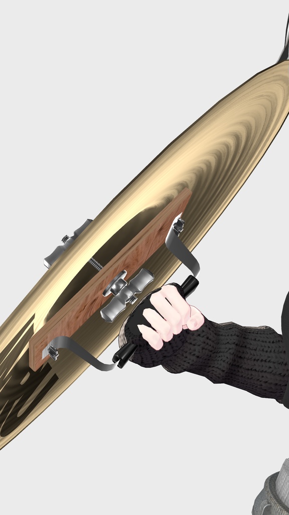 シンバルシールド! 3Dモデル【VRChat対応】|なめろうのおみせ 無料