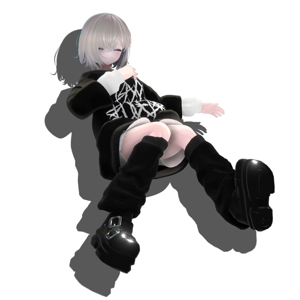 シンプルなサブカル服 3Dモデル【VRChat対応】|なめろうのおみせ