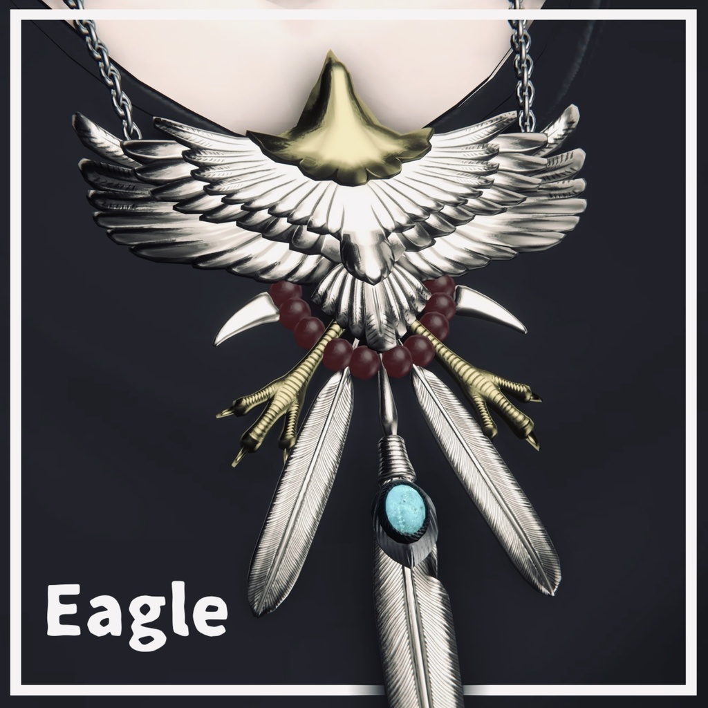 FEATHER RELIC - Silver Pendant 3Dモデル【VRChat対応】|なめろうのおみせ